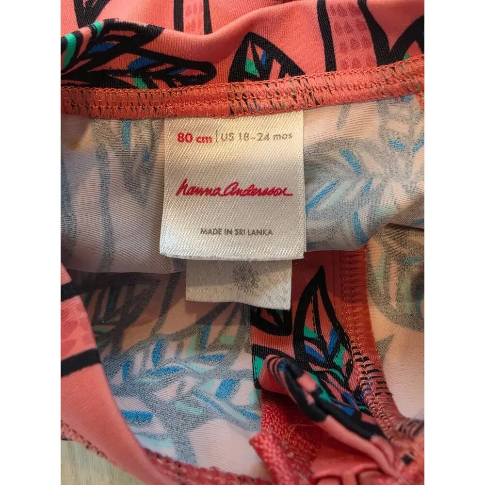 Hannah Anderson Baby Rashguard Swimsuit Size 18-24 m 80 cm Tropical Colorful